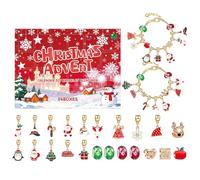 Bracelets Du Calendrier De L Avent De Noël,Compte À Rebours De 24 Jours Fabriqué À La Main - Bracelets Calendrier De L Avent De Noël 2025 Pour Filles | Pour Les Les Femmes Les Filles Les