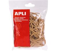 APLI Bracelets élastiques 12854 en caoutchouc naturel 60 x 2 mm - Sachet 100 g