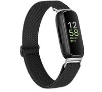 Bracelets élastiques en nylon compatibles avec Fitbit Inspire 3 pour homme et femme, bracelet de rechange doux, réglable et extensible pour traqueur d'activité Fitbit Inspire 3 (noir)