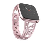 Bracelets en acier inoxydable Mtozon compatibles avec Fitbit Versa 2/Versa Lite/Versa pour femmes Bracelet bling luxueux avec bracelets en m tal