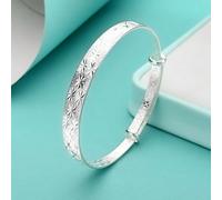 Bracelets en argent 925 plaqué avec gypsophile romantique et étoiles pour femmes. Accessoires de mode, de fête et de mariage Taille UniqueCuivre