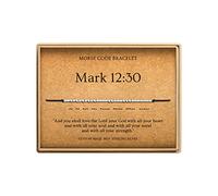 Bracelets en code morse pour femme, bracelets avec verset de la Bible chrétienne, en argent sterling S925, bijoux inspirants pour la foi, cadeaux religieux pour femme, Black Cord, Soie, Pas de pierre