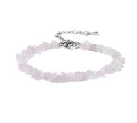 Bracelets en Cristal Bracelet en cristal de Quartz for femmes, bijoux en perles de pierre irrégulières, améthystes, aigue-marine, Citrines(28 Rose Quartz)