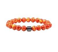 Bracelets en cristaux de yoga - Bracelet extensible réglable en pierres précieuses naturelles - Bracelet fait à la main - Bracelets élastiques tressés pour méditation FgY754, 19.5cm, Pierre biliaire