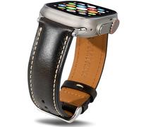 Bracelets en cuir compatibles avec Apple Watch 38 mm, 40 mm, 41 mm, 42 mm, 44 mm, 45 mm, 49 mm, bracelet en cuir ciré pour homme et femme, Ultra Series 9 8 7 6 5 4 3 2 1, 42mm 44mm 45mm, Cuir, Pas de