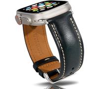 Bracelets en cuir compatibles avec Apple Watch 38 mm, 40 mm, 41 mm, 42 mm, 44 mm, 45 mm, 49 mm, bracelet en cuir ciré pour homme et femme, Ultra Series 9 8 7 6 5 4 3 2 1, 42mm 44mm 45mm, Cuir, Pas de