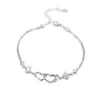 Bracelets en forme de cœur pour femme, bracelets élégants pour sœur | Bijoux romantiques et élégants pour petite amie, demoiselle d'honneur, mariée, grand-mère, amie, mariage, Saint-Valentin, Refer to
