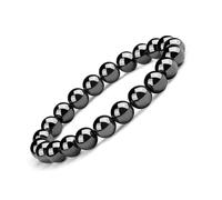 Bracelets en hématite 8 mm, pierres précieuses de guérison du chakra racine avec aimant pour adultes, protection contre le mal, soulagement du stress et de l'anxiété, bouclier négatif