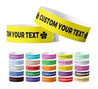 Bracelets en papier personnalisés pour événements - Imperméables et durables, logo et texte personnalisés, bracelets imprimables en vrac pour fêtes, festivals, affaires
