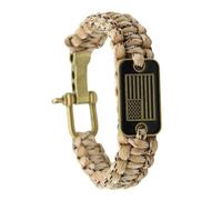Bracelets en paracorde 550 avec emblème de l' américain en bronze, bracelet à manille réglable pour homme, bracelet de respect des vétérans, accessoire personnalisé pour homme, Refer to