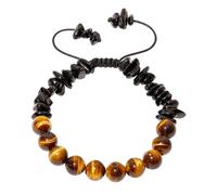 Bracelets en Perles de Tiger Spiritual Yellow Tiger Stone/Black Tourmaline