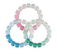 Bracelets en pierre pour femme | Bandeau de cheville bohème coloré, veilleuse dégradé de perles et breloque porte-bonheur
