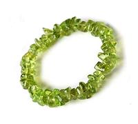 Bracelets en pierre précieuse péridot Olivine naturelle verte authentique de 6mm, perle irrégulière, cristal extensible, vente en gros
