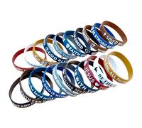 Bracelets en silicone avec verset biblique inspirant en vrac, multicolore pour la foi et les rassemblements religieux