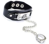 Bracelets et bagues avec Logo Naruto accessoire pour cosplay dans le dessin animé Noir G