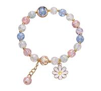 Bracelets Ethnic Style Retro Alloy Turquoise Elastic Bracelet Women's Bohemian Bracelet Watches with No Batteries