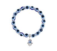 Bracelets « Evil Eye » pour femme - Bracelet pour la protection et la bénédiction - Bracelet à breloques en perle œil bleu, Siehe Beschreibung, Résine, Voir description