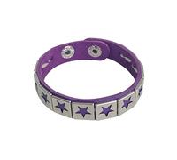 Bracelets Gothiques En Cuir pour Hommes et Femmes Bracelet Étoile Bracelets Réglables Punk Rock Biker Bracelet Manchette Gothique Des Années 80 Bijoux Unisexes pour Halloween Cadeaux Violets