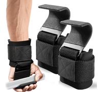 FFitness Crochets de levage rembourrés pour le poignet – Paire, sangles 8 mm, caoutchouc antidérapant