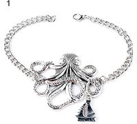 Bracelets hommes femmes Cool unisexe alliage pieuvre conception Bracelet bijoux chaîne accessoires de mariage Pulsera Gife pour homme femmes