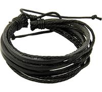 Bracelets hommes femmes mode unisexe multi-couche Faux cuir tressé corde Bracelet Bracelet poignet cadeau Pulsera Gife pour homme femmesPratique et esthétique