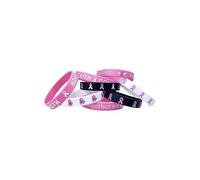 Bracelets inspirants en silicone pour la sensibilisation au cancer du sein - Bracelet en caoutchouc rose pour femmes et amis - Bracelet en caoutchouc - Pour survivants - Espérance, foi, courage, force