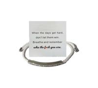 Bracelets inspirants « Remember Who The F You are », One Size, Acier allié