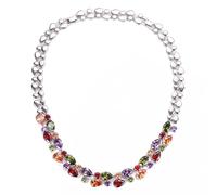 Bracelets joncs pour femme, grenat, améthyste, péridot, morganite, collier de pierres précieuses, boucles d'oreilles, bagues, bracelets, parures de bijoux hypoallergéniques pour mariage pour mariées