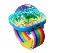 Bracelets lumineux - Lampe LED boule disco | Bracelets portables portables avec ventouse | Décoration de voiture, club, fête, scène | Accessoire d'ambiance clignotante multicolore rechargeable par USB