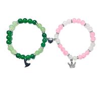 Bracelets magnétiques assortis,Bracelets assortis pour couples magnétiques - 2X bracelet de perles naturelles,Bracelets d'amour pour la Saint-Valentin, bracelets de couple assortis pour femmes et