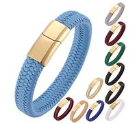 Bracelets masculins bracelets masculins bracelet bracelet bracelet masculin en acier inoxydable personnalisé pour hommes avec fermoir magnétique, faux, sans zircone