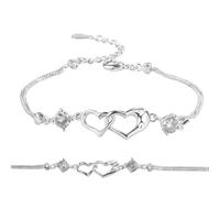 Bracelets Mère Fille | Bracelet Élégant Pour Fille | Bijoux Bangle Chanceux Et À La Mode Pour Femme Demoiselle Mariée Mamie Mariage, riferimento alla descrizione, Cuivre, Se référer à la