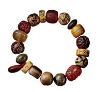Bracelets Multi-trésors en Bois d'agar 14mm, Perles de prière Malas, Porte-Bonheur