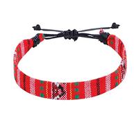 Bracelets Naturelle Amoureux Cadeau Rose Classique Bracelet pour hommes femmes mince corde corde à la main plage Bracelet coloré Bracelet bohême Bracelet 4 Rhodonite Lune Anneaux (I, One Size)