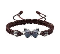 Bracelets papillon pour adolescentes - Cordon réglable - Bracelets papillon pour femme - Jolis bracelets à breloques papillon - Bracelet enregistreur vocal, taille unique, Corde en fil de fer, Pas de