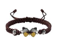 Bracelets papillon pour adolescentes - Cordon réglable - Bracelets papillon pour femme - Jolis bracelets à breloques papillon - Bracelet enregistreur vocal, taille unique, Corde en fil de fer, Pas de