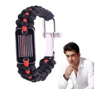 Bracelets paracorde pour homme - Bracelet réglable en corde de parachute pour drapeau américain | Équipement de survie avec soldats vétérans, aventure en plein air, camping, randonnée et usage