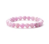 Bracelets perlés de Pierres précieuses pour Femmes Hommes - Perles Rondes de 8 mm - Collection Cerisier - Petites, Moyennes, Grandes Tailles