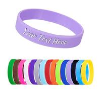 Bracelets personnalisés 1/10/30/50ct Bracelets en silicone personnalisés gravent des bracelets en caoutchouc pour événements, soutien, mariage, motivation, sensibilisation, Optional, Caoutchouc.
