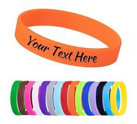 Bracelets personnalisés en silicone 1/10/30/50 carats - Bracelets en caoutchouc gravés pour événements, soutien, mariage, motivation, sensibilisation, Optional, Silicone, Caoutchouc.
