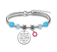 Bracelets Petite-Fille Filleule Cadeaux D'anniversaire Noël Personnalisé Ados Cadeaux De Fin D'études Je T'aime Rentrée Meilleurs Voeux Femmes Bijoux De Charme Super Rappel De Grand-Mère Marraine