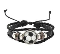 Bracelets phosphorescents, bracelet créatif de ballon de sport pour l'équipe de football - Breloque de football tissée à la mode pour un usage quotidien