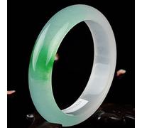 Bracelets pour Femme, Bracelets en Jade pour Femme, Rond en Jade Naturel Birman, Accessoires de Mode, Bracelets en Jade avec boîte Cadeau, 56-62 mm