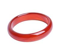Bracelets pour Femme, Femme Calcédoine Rouge Naturelle Fille Ping'an Large Agate Jade Enfant Amulette Jade activité Cadeau (Rouge 62 mm)