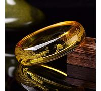 Bracelets pour Femmes, en Jade Naturel de Oriental rétro Classique, à maillons à Barre Ronde en Citrine, Pierre Naturelle en Cristal pour Hommes Femmes (Couleur : 15 mm,