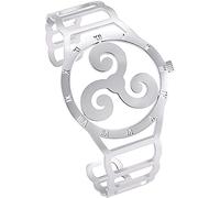 Bracelets pour Femmes Masculins Vintage Bangle Nordique Nordic Uniquent en Acier Inoxydable Montre Ssymbol Hollow Out gravé 24 Runes Bangle/C