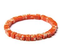 Bracelets Pour Homme, Bracelet En Cristal Bracelet Chakra Orange Pierre Naturelle Empereur Jaspers Bracelet Pierre Perle Bracelet Bracelet D'Amitié Réglable Bijoux De Noël Cadeau Pour Couple