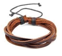 Bracelets pour hommes en cuir noir et marron Bracelet à main en corde multicouche pour hommes Bracelet tressé en corde bijoux pour hommes femmesDeft a été traité