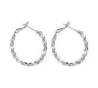Bracelets Résine Bijoux Sense Of Broken Silver Circle Earrings Women's Light Design Sense Of Full Netroots Temperament Pull Full Design Exaggerated Earrings Kits Fabricant Impressionner (A, One Size)