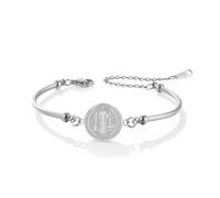 Bracelets Saint Benoît pour femmes - Bracelet Saint Benoît double face | Bracelet à breloques catholique - Protection religieuse - Bijoux chrétiens pour le baptême et la confirmation catholiques